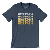 Buffalo Repeat Men/Unisex T-Shirt-Heather Navy-Allegiant Goods Co. Vintage Sports Apparel