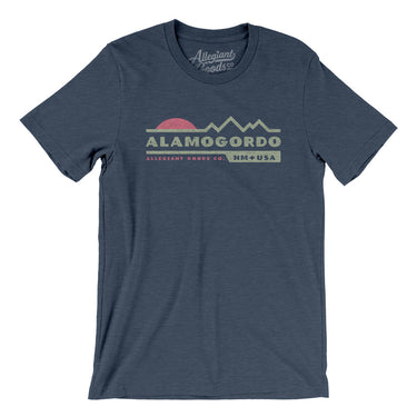 Alamogordo Mountain Sunset Men/Unisex T-Shirt-Heather Navy-Allegiant Goods Co. Vintage Sports Apparel