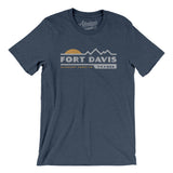 Fort Davis Mountain Sunset Men/Unisex T-Shirt-Heather Navy-Allegiant Goods Co. Vintage Sports Apparel