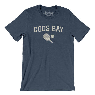 Coos Bay Pickleball Men/Unisex T-Shirt-Heather Navy-Allegiant Goods Co. Vintage Sports Apparel