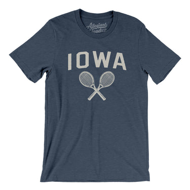 Iowa Tennis Men/Unisex T-Shirt-Heather Navy-Allegiant Goods Co. Vintage Sports Apparel