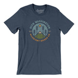 Blye Washington Retro Badge Men/Unisex T-Shirt-Heather Navy-Allegiant Goods Co. Vintage Sports Apparel