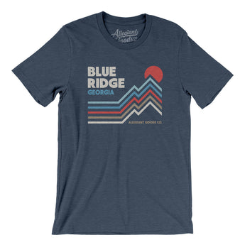 Blue Ridge Georgia Men/Unisex T-Shirt-Heather Navy-Allegiant Goods Co. Vintage Sports Apparel