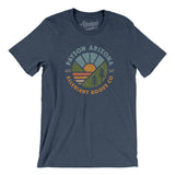 Payson Arizona Retro Badge Men/Unisex T-Shirt-Heather Navy-Allegiant Goods Co. Vintage Sports Apparel