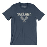 Oakland Tennis Men/Unisex T-Shirt-Heather Navy-Allegiant Goods Co. Vintage Sports Apparel