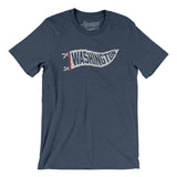 Washington Pennant Men/Unisex T-Shirt-Heather Navy-Allegiant Goods Co. Vintage Sports Apparel