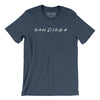 San Diego Friends Men/Unisex T-Shirt-Heather Navy-Allegiant Goods Co. Vintage Sports Apparel