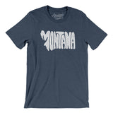 Montana State Shape Text Men/Unisex T-Shirt-Allegiant Goods Co. Vintage Sports Apparel
