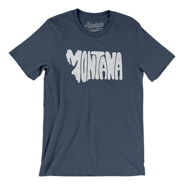 Montana State Shape Text Men/Unisex T-Shirt-Allegiant Goods Co. Vintage Sports Apparel