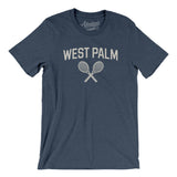 West Palm Tennis Men/Unisex T-Shirt-Heather Navy-Allegiant Goods Co. Vintage Sports Apparel