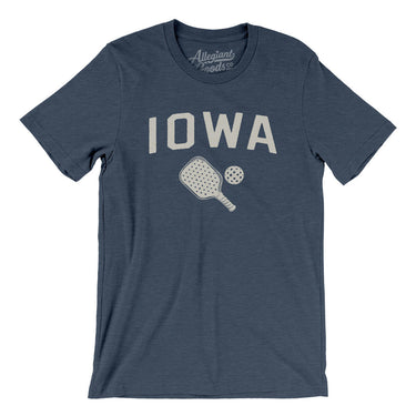 Iowa Pickleball Men/Unisex T-Shirt-Heather Navy-Allegiant Goods Co. Vintage Sports Apparel