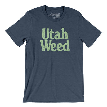 Utah Weed Men/Unisex T-Shirt-Heather Navy-Allegiant Goods Co. Vintage Sports Apparel