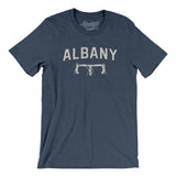 Albany Cycling Men/Unisex T-Shirt-Heather Navy-Allegiant Goods Co. Vintage Sports Apparel