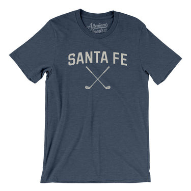 Santa Fe Golf Men/Unisex T-Shirt-Heather Navy-Allegiant Goods Co. Vintage Sports Apparel