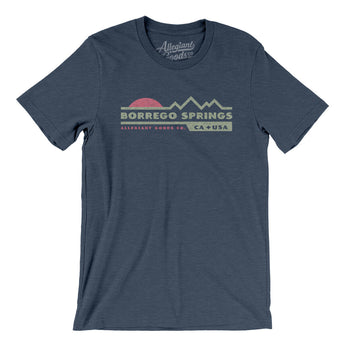 Borrego Springs Mountain Sunset Men/Unisex T-Shirt-Heather Navy-Allegiant Goods Co. Vintage Sports Apparel
