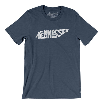 Tennessee State Shape Text Men/Unisex T-Shirt-Allegiant Goods Co. Vintage Sports Apparel