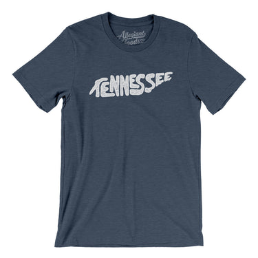 Tennessee State Shape Text Men/Unisex T-Shirt-Allegiant Goods Co. Vintage Sports Apparel