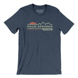 Palm Springs Mountain Sunset Men/Unisex T-Shirt-Heather Navy-Allegiant Goods Co. Vintage Sports Apparel