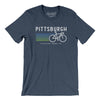 Pittsburgh Cycling Men/Unisex T-Shirt-Heather Navy-Allegiant Goods Co. Vintage Sports Apparel