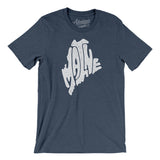Maine State Shape Text Men/Unisex T-Shirt-Allegiant Goods Co. Vintage Sports Apparel