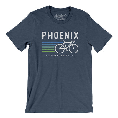 Phoenix Cycling Men/Unisex T-Shirt-Heather Navy-Allegiant Goods Co. Vintage Sports Apparel
