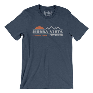 Sierra Vista Mountain Sunset Men/Unisex T-Shirt-Heather Navy-Allegiant Goods Co. Vintage Sports Apparel
