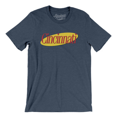 Cincinnati Seinfeld Men/Unisex T-Shirt-Heather Navy-Allegiant Goods Co. Vintage Sports Apparel