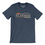 St. George Mountain Sunset Men/Unisex T-Shirt-Heather Navy-Allegiant Goods Co. Vintage Sports Apparel