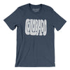 Colorado State Shape Text Men/Unisex T-Shirt-Heather Navy-Allegiant Goods Co. Vintage Sports Apparel