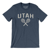 Utah Tennis Men/Unisex T-Shirt-Heather Navy-Allegiant Goods Co. Vintage Sports Apparel