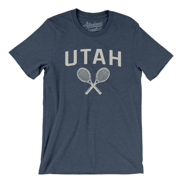 Utah Tennis Men/Unisex T-Shirt-Heather Navy-Allegiant Goods Co. Vintage Sports Apparel