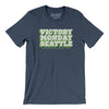 Victory Monday Seattle Men/Unisex T-Shirt-Heather Navy-Allegiant Goods Co. Vintage Sports Apparel