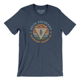Delta Colorado Retro Badge Men/Unisex T-Shirt-Heather Navy-Allegiant Goods Co. Vintage Sports Apparel