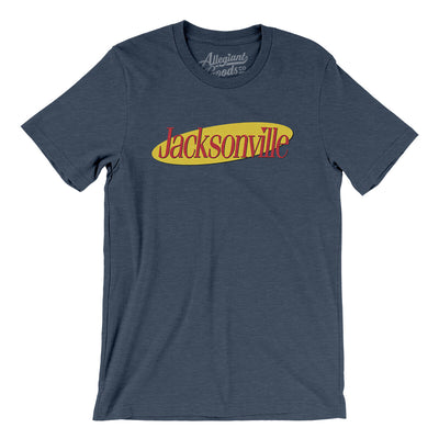 Jacksonville Seinfeld Men/Unisex T-Shirt-Heather Navy-Allegiant Goods Co. Vintage Sports Apparel