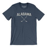 Alabama Golf Men/Unisex T-Shirt-Heather Navy-Allegiant Goods Co. Vintage Sports Apparel
