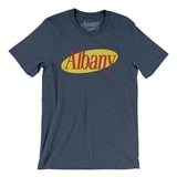 Albany Seinfeld Men/Unisex T-Shirt-Heather Navy-Allegiant Goods Co. Vintage Sports Apparel