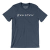 Houston Friends Men/Unisex T-Shirt-Heather Navy-Allegiant Goods Co. Vintage Sports Apparel