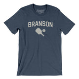 Branson Pickleball Men/Unisex T-Shirt-Heather Navy-Allegiant Goods Co. Vintage Sports Apparel