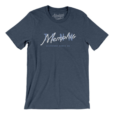 Memphis Overprint Men/Unisex T-Shirt-Heather Navy-Allegiant Goods Co. Vintage Sports Apparel
