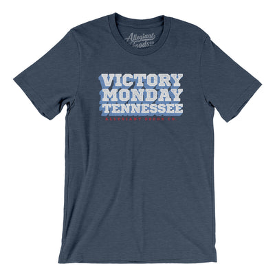 Victory Monday Tennessee Men/Unisex T-Shirt-Heather Navy-Allegiant Goods Co. Vintage Sports Apparel