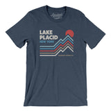 Lake Placid New York Men/Unisex T-Shirt-Heather Navy-Allegiant Goods Co. Vintage Sports Apparel