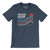 Hood River Oregon Men/Unisex T-Shirt-Heather Navy-Allegiant Goods Co. Vintage Sports Apparel