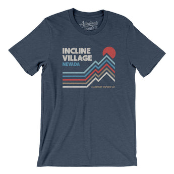 Incline Village Nevada Men/Unisex T-Shirt-Heather Navy-Allegiant Goods Co. Vintage Sports Apparel
