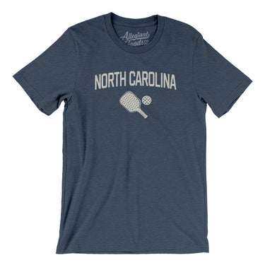 North Carolina Pickleball Men/Unisex T-Shirt-Heather Navy-Allegiant Goods Co. Vintage Sports Apparel