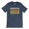 Houston Repeat Men/Unisex T-Shirt-Heather Navy-Allegiant Goods Co. Vintage Sports Apparel