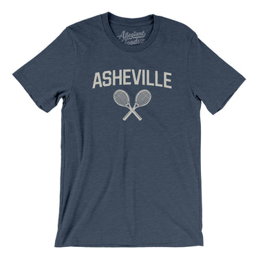 Asheville Tennis Men/Unisex T-Shirt-Heather Navy-Allegiant Goods Co. Vintage Sports Apparel