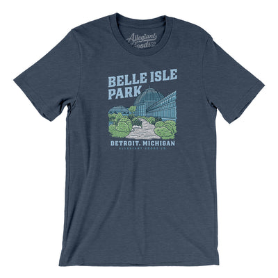 Belle Isle Park Men/Unisex T-Shirt-Heather Navy-Allegiant Goods Co. Vintage Sports Apparel