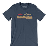 Albuquerque Mountain Sunset Men/Unisex T-Shirt-Heather Navy-Allegiant Goods Co. Vintage Sports Apparel