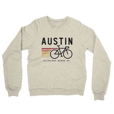 Austin Cycling Midweight French Terry Crewneck Sweatshirt-Heather Oatmeal-Allegiant Goods Co. Vintage Sports Apparel