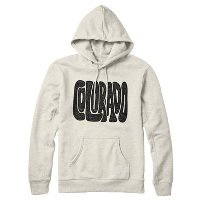 Colorado State Shape Text Hoodie-Heather Oatmeal-Allegiant Goods Co. Vintage Sports Apparel